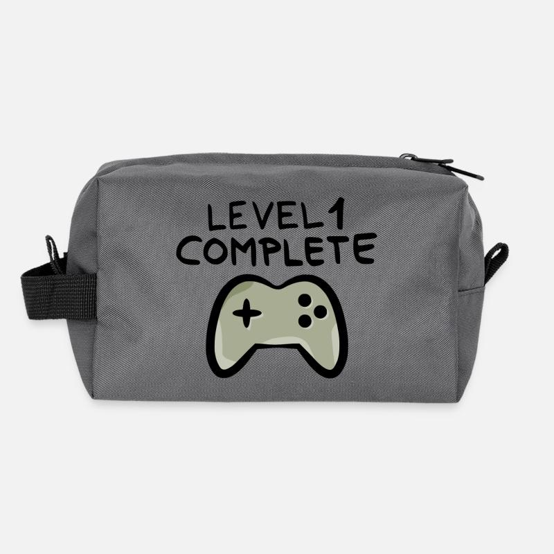 Level 1 complete 1 Geburtstag Spielkonsole Recycelte Kulturtasche