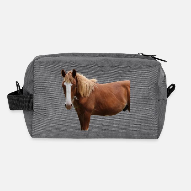 Chevaux T-shirt Cadeau Cavalier Trousse de toilette en tissu recyclé