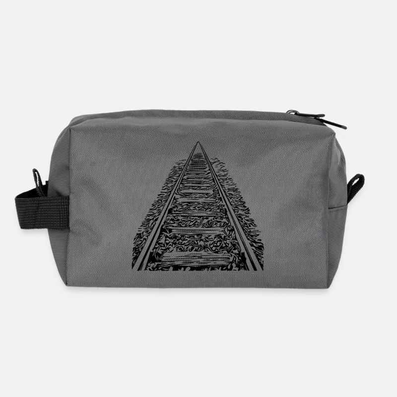 Gleise in den Horizont Recycelte Kulturtasche