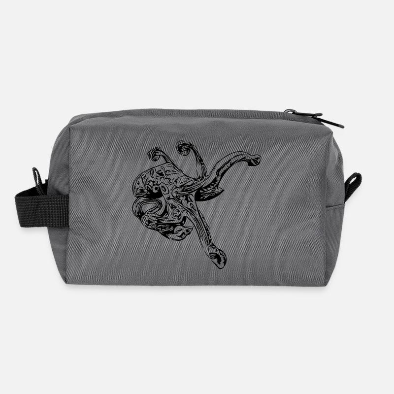 Pieuvre pieuvre pieuvre Trousse de toilette en tissu recyclé