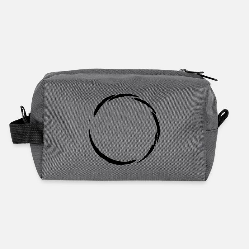 Symbole de cercle Trousse de toilette en tissu recyclé