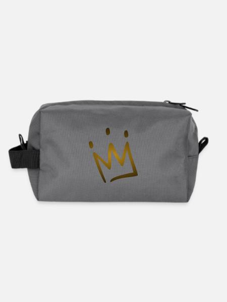 Crown - Recycled Toiletry Zip Bag - anthracite - Back