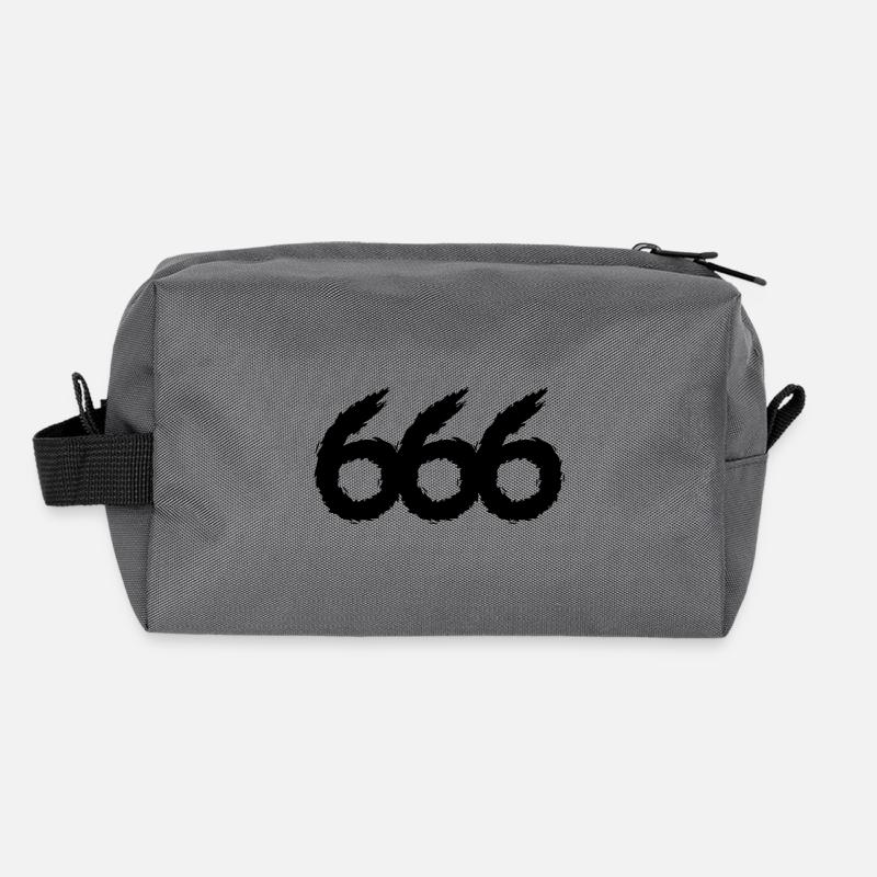666 symbol number evil devil Recycled Toiletry Zip Bag