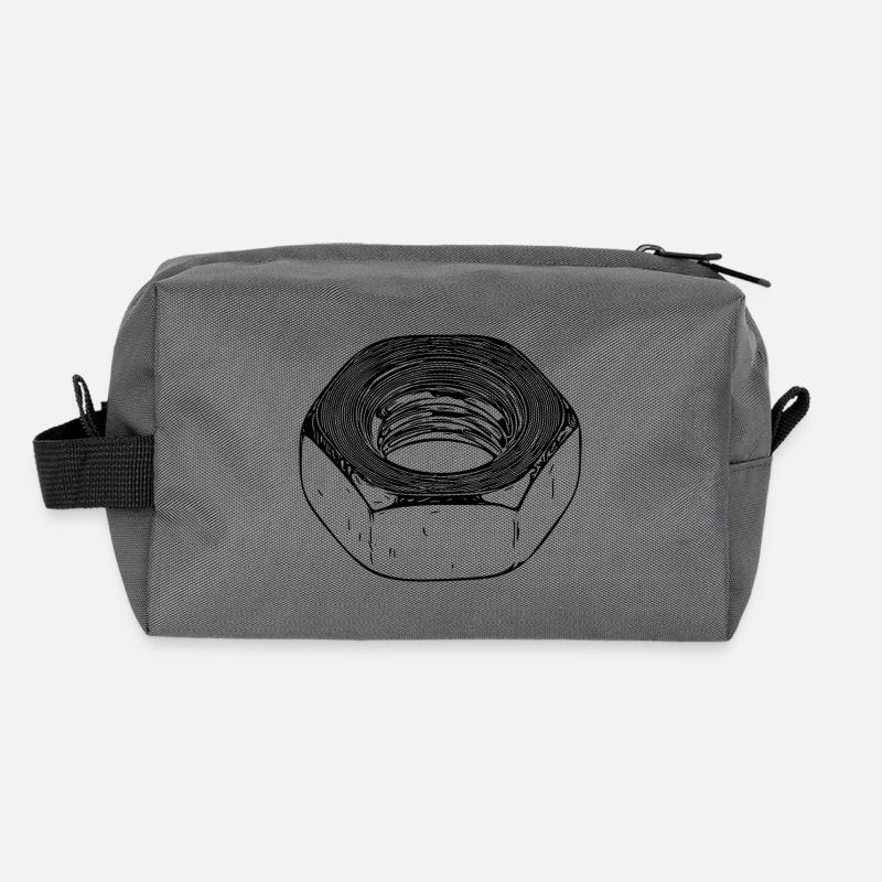 Écrou à vis avec surface vintage Trousse de toilette en tissu recyclé