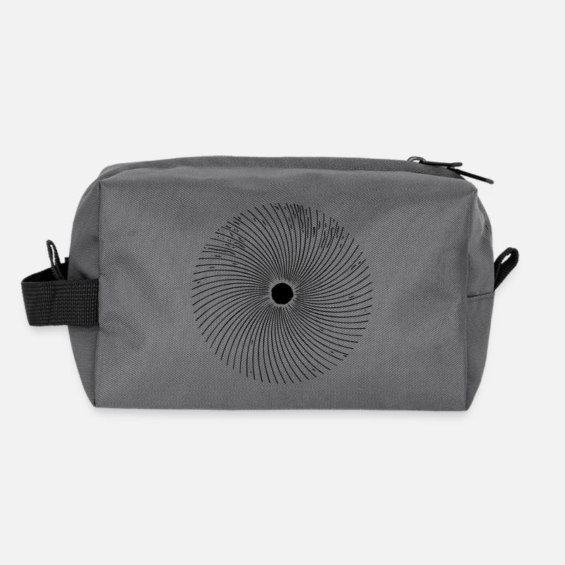 Illusion de ligne optique 3D de cercle géométrique Trousse de toilette en tissu recyclé