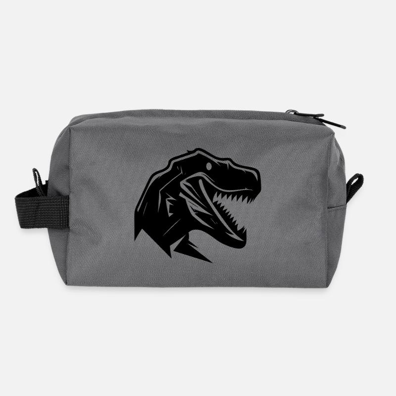 Dinosaur T-Rex Fan Design Recycled Toiletry Zip Bag