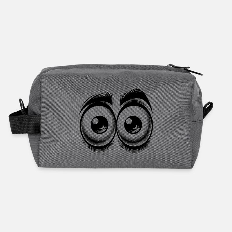 De drôles d’yeux avec un regard fixe Trousse de toilette en tissu recyclé