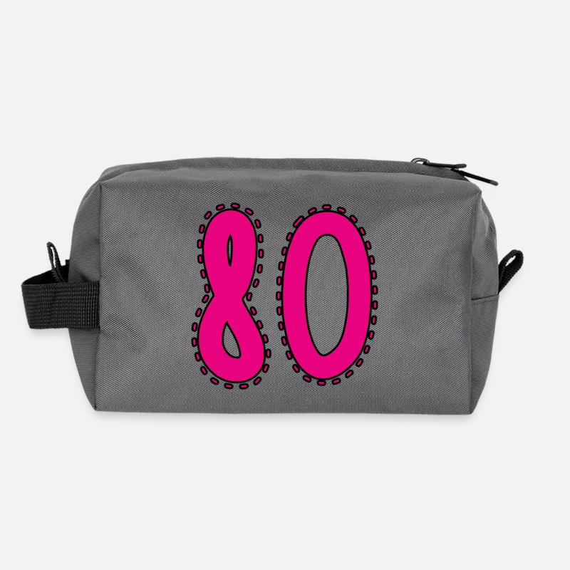 80. 80 ANS. 80e ANNIVERSAIRE. ANNIVERSAIRE 80 ANS. Trousse de toilette en tissu recyclé