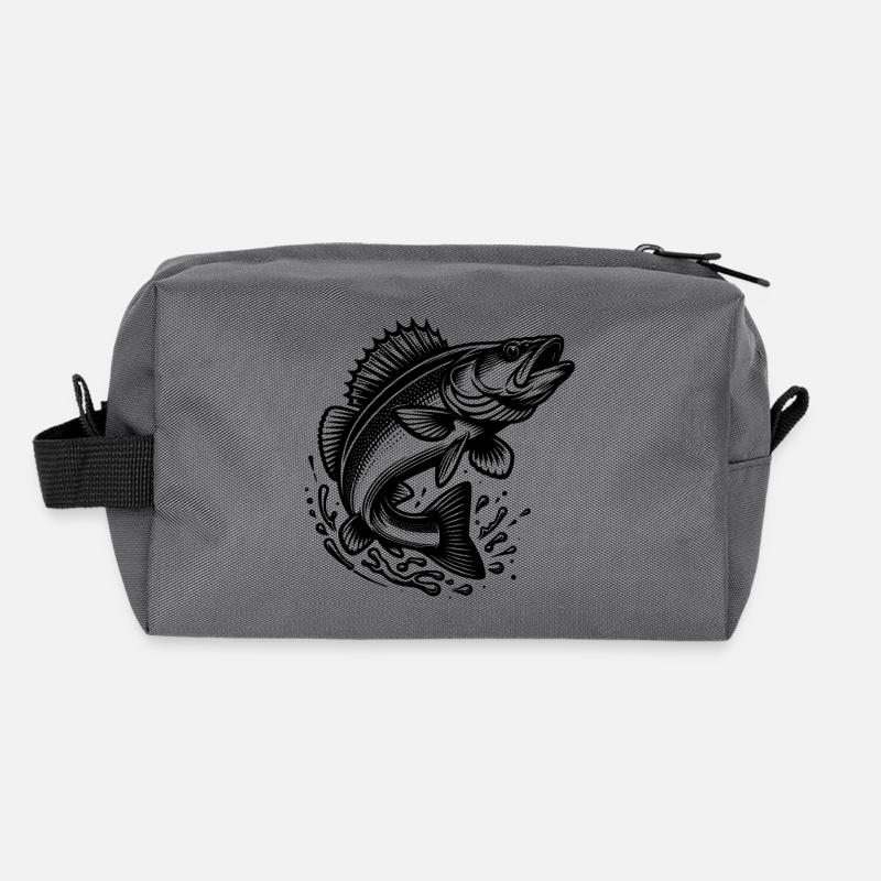 Springender Zander Fisch Recycelte Kulturtasche