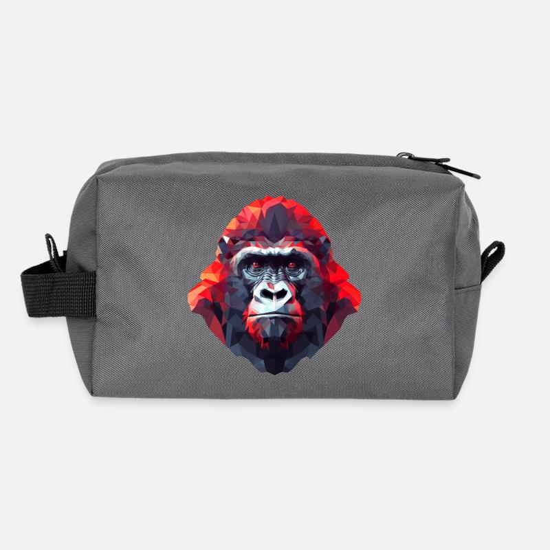 Polygonales Gorilla-Portrait - Modernes Kunst Recycelte Kulturtasche