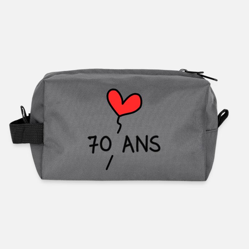 70. 70 ANS. 70e ANNIVERSAIRE. ANNIVERSAIRE 70 ANS. Trousse de toilette en tissu recyclé