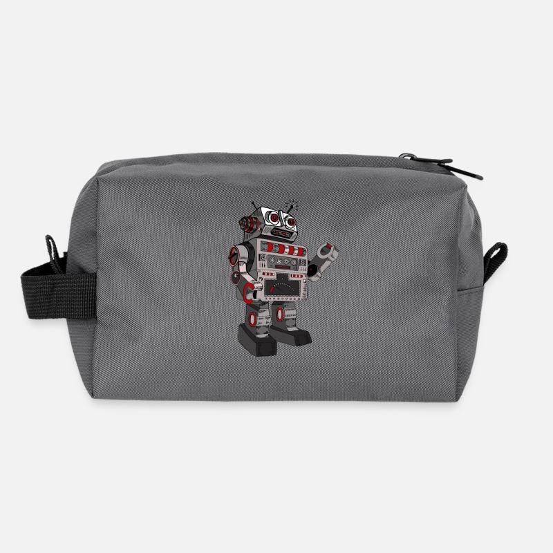 Robby Rob mr. robot scifi android jouet retro pc - Trousse de toilette en tissu recyclé - anthracite
