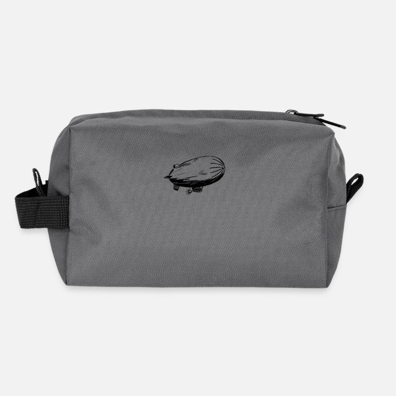 Luftschiff schwarz - Recycelte Kulturtasche - Anthrazit