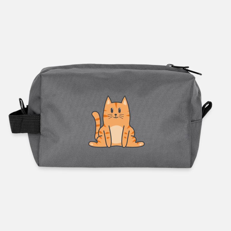 Katze Katzen Kitten - Recycelte Kulturtasche - Anthrazit