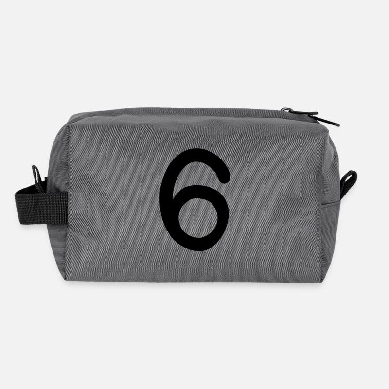 6 noir Trousse de toilette en tissu recyclé