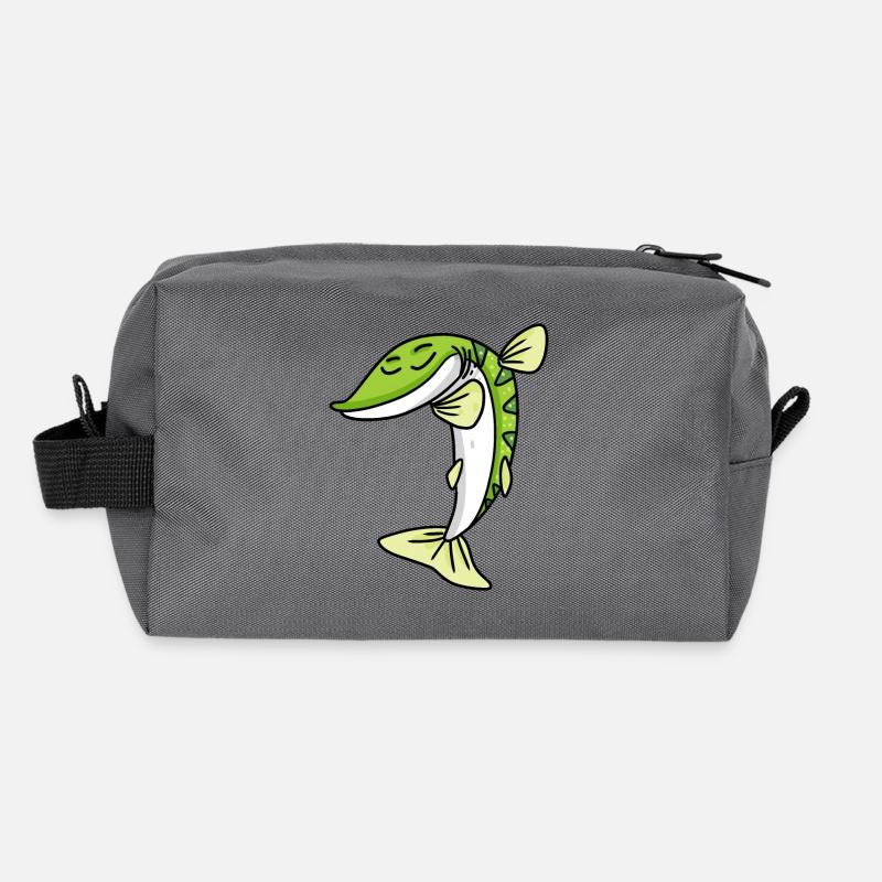 Dabbing Dab Hecht Fisch - Recycelte Kulturtasche - Anthrazit