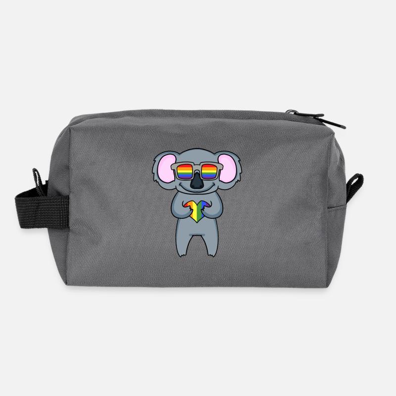 LGBT Animal Koala Rainbow Recycled Toiletry Zip Bag