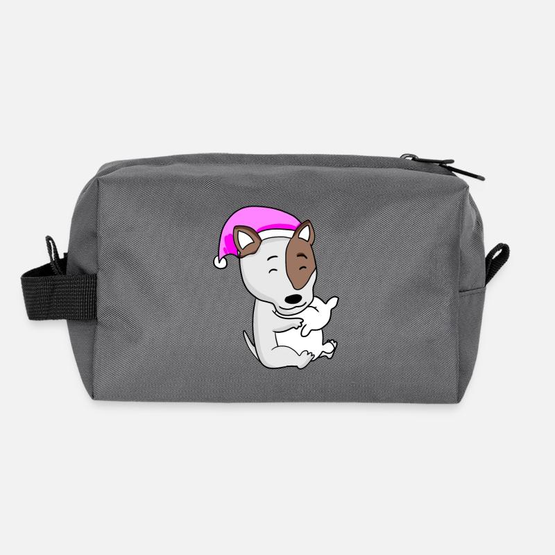 Chien Race De Chien Bull Terrier Trousse de toilette en tissu recyclé