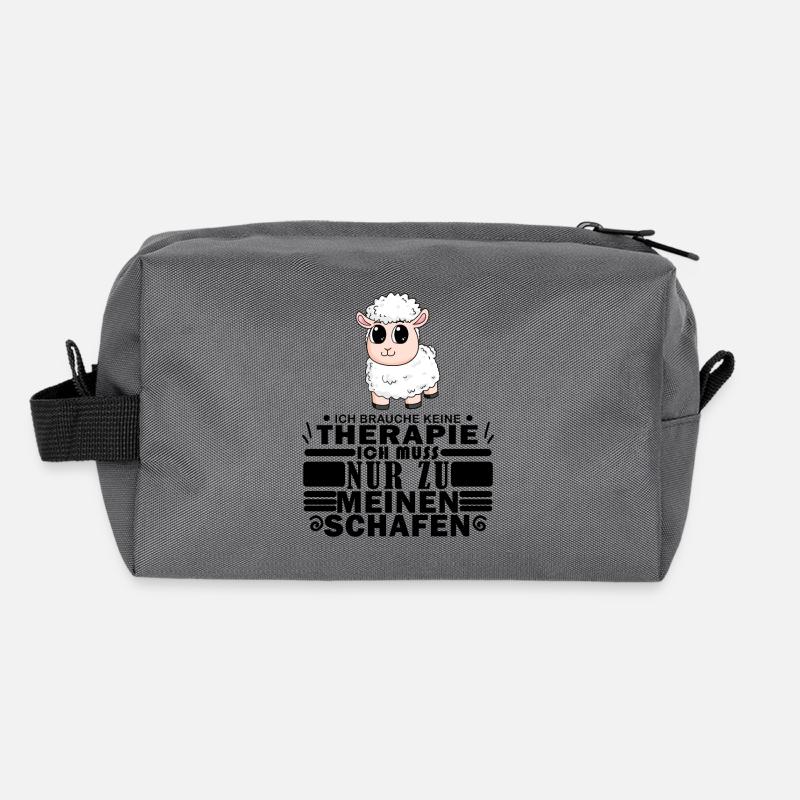 Schafe Schaf Schafzüchter Geschenk - Recycelte Kulturtasche - Anthrazit