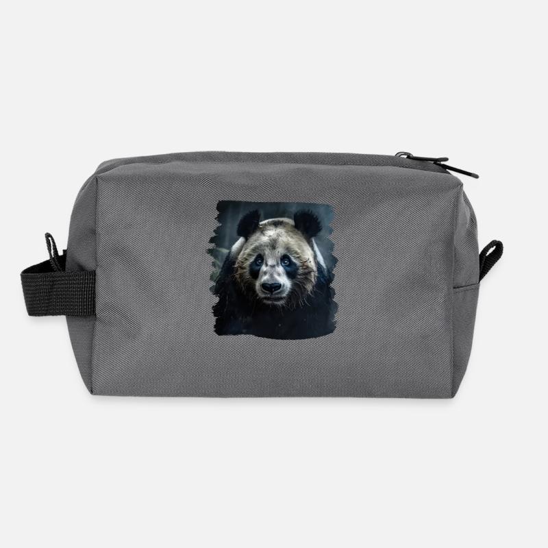 Pandas réaliste Panda Panda géant Trousse de toilette en tissu recyclé