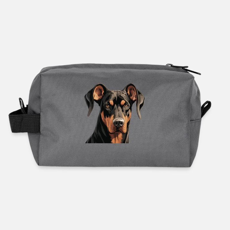Dog Doberman Recycled Toiletry Zip Bag