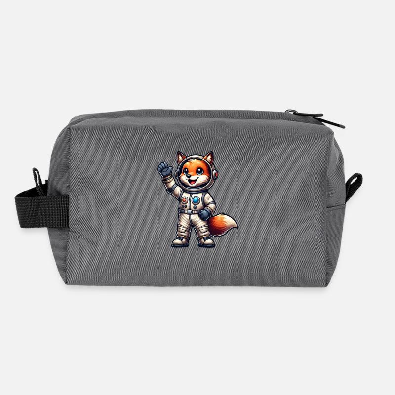 Astronaute Fox Espace Cosmonaute Univers Trousse de toilette en tissu recyclé