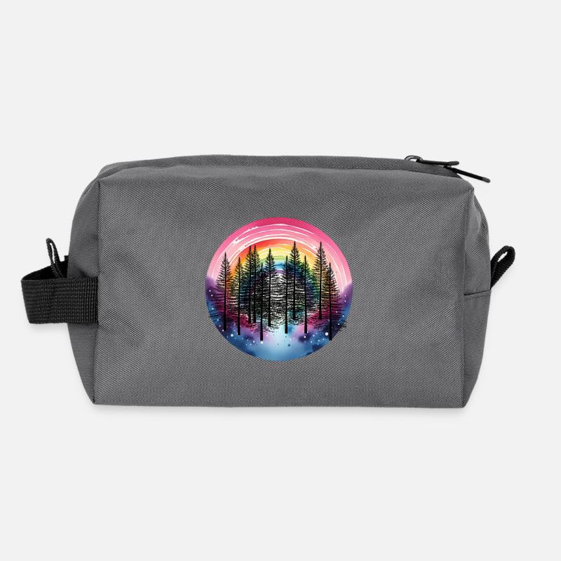 Rainbow Forest Nature Nature Lover Spruce Tree Recycled Toiletry Zip Bag