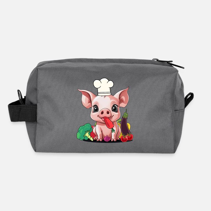 Schwein Gemüse Koch Köchin Köche kochen Ferkel Recycelte Kulturtasche