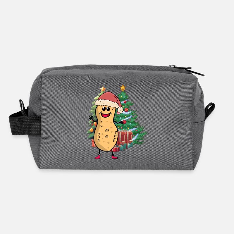 cacahuète Noël Noël Noël Trousse de toilette en tissu recyclé