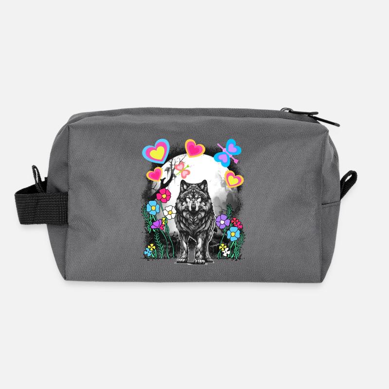 Retro Wolf Wölfe Märchen Märchenfigur Vintage Recycelte Kulturtasche
