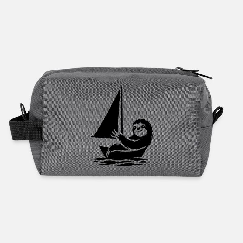 Minimalist Sailing Dinghy Sloth Summer Recycled Toiletry Zip Bag