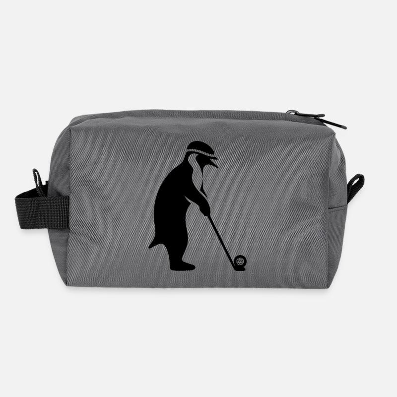 Pinguin spielt Golf Cartoon Golfer lustig Recycelte Kulturtasche