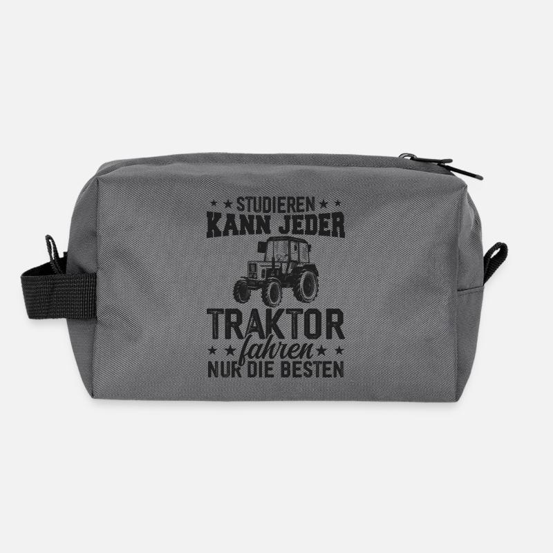 Anyone can study tractor driving only the best Recycled Toiletry Zip Bag