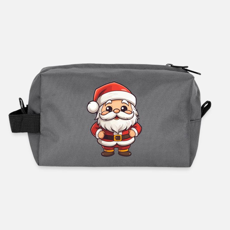 Süsser kleiner Weihnachtsmann mit Bart und Mütze Recycelte Kulturtasche