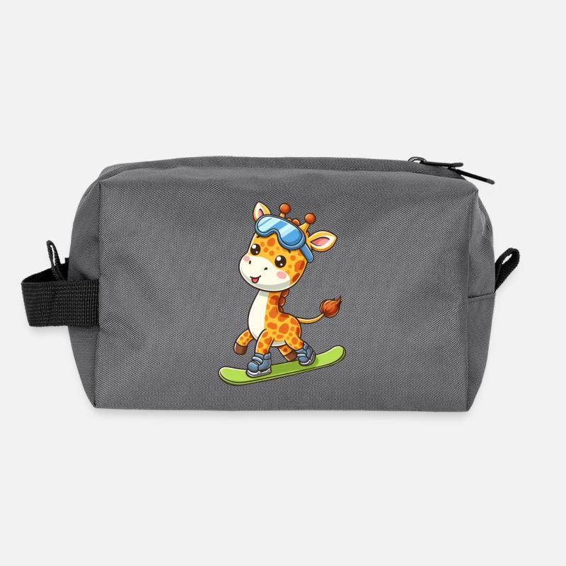 Comic Giraffe Kawaii Snowboard Snowboarder Recycelte Kulturtasche