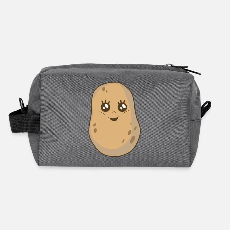 Potato Vegetables Kawai Potatoes Dish Recycled Toiletry Zip Bag