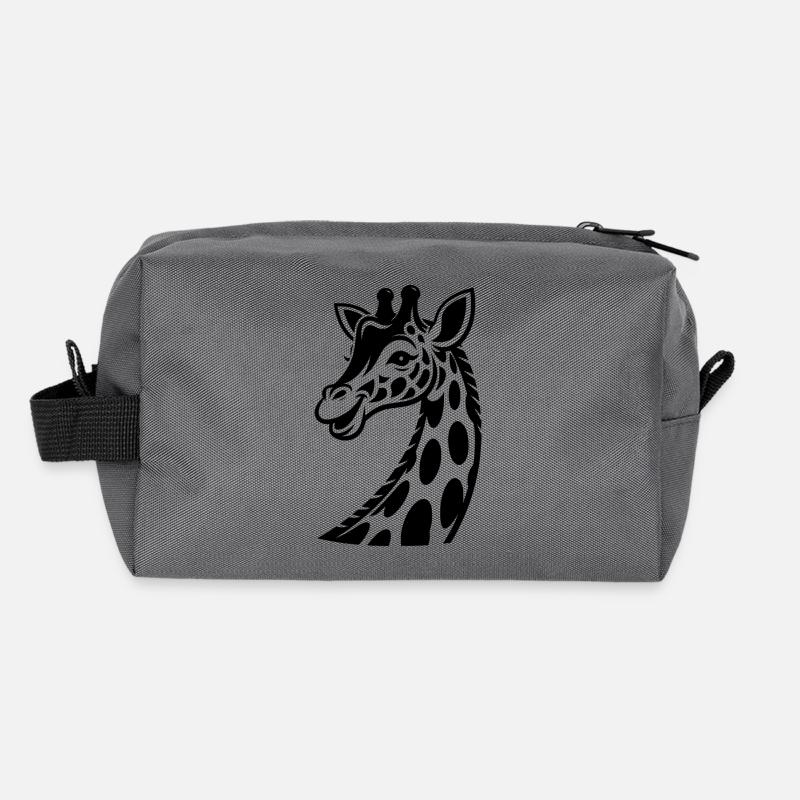 Drôle mignon girafe africaine mignon look Trousse de toilette en tissu recyclé