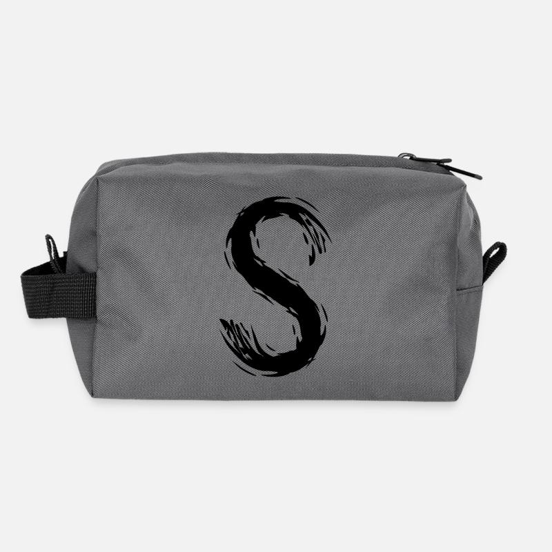 Buchstabe S Schwarz Recycelte Kulturtasche