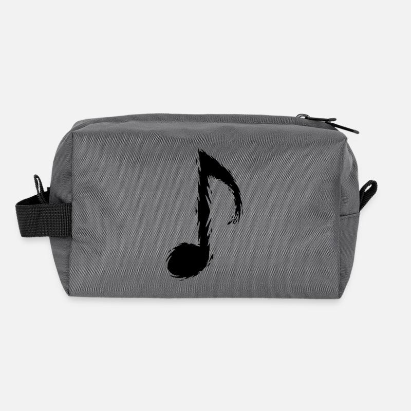 Musique Note Noir Note de musique Trousse de toilette en tissu recyclé