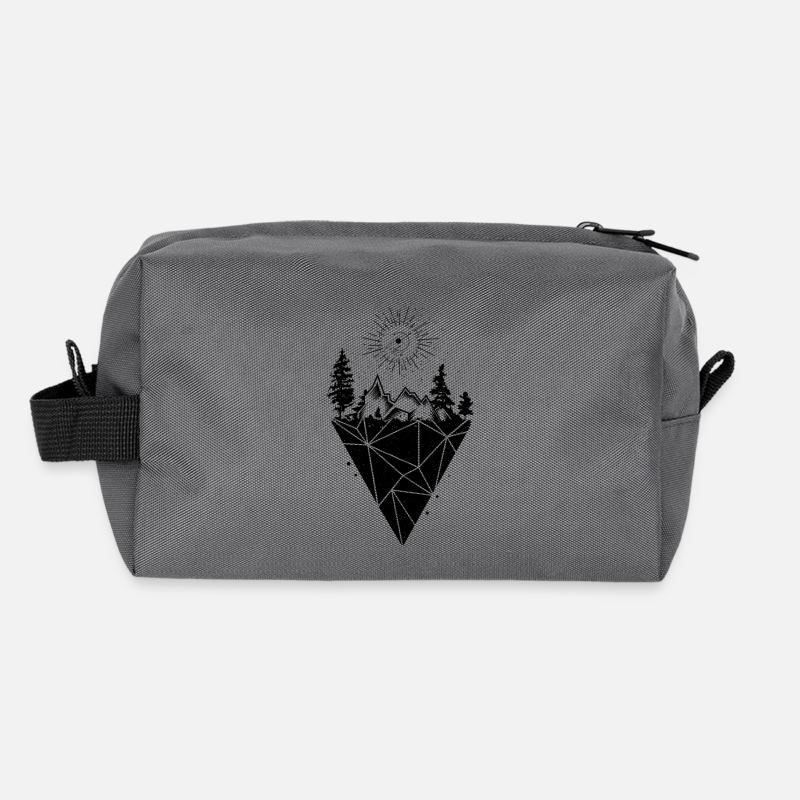 Geometric landscape Recycled Toiletry Zip Bag