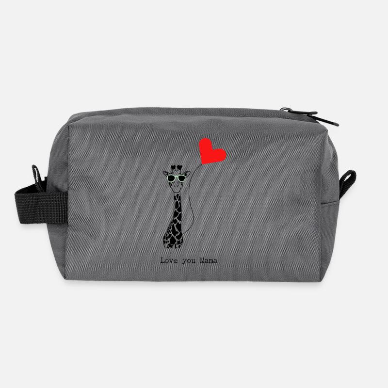 Coole Giraffe mit Herzluftballon - Geschenkidee Recycelte Kulturtasche