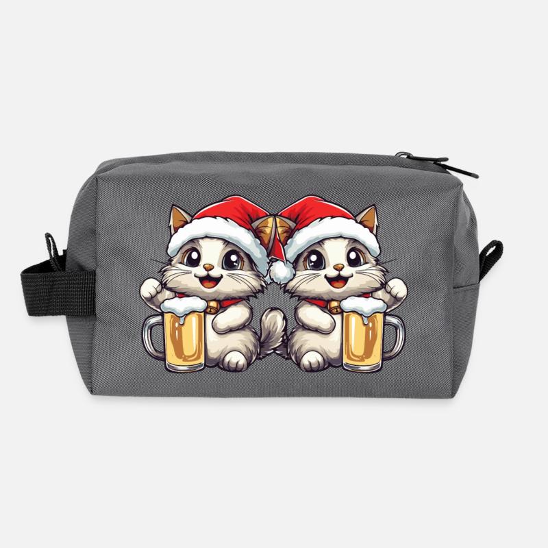 Katzen Weihnachten Bier Team Recycelte Kulturtasche