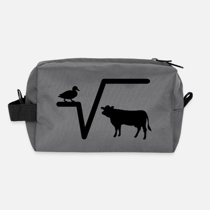 Racine de canard de vache Nth Q professeur de mathématiques mathématiques Trousse de toilette en tissu recyclé