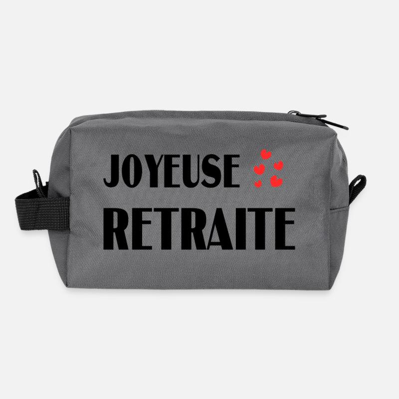RETRAITE. BONNE RETRAITE. JOYEUSE RETRAITE Trousse de toilette en tissu recyclé