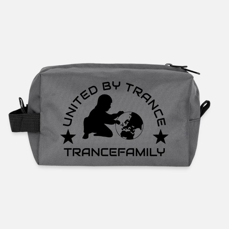 UNITED BY TRANCE - Recycelte Kulturtasche - Anthrazit