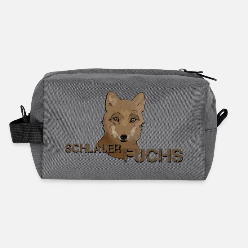 Fuchs schlauer Fuchs - Recycelte Kulturtasche - Anthrazit