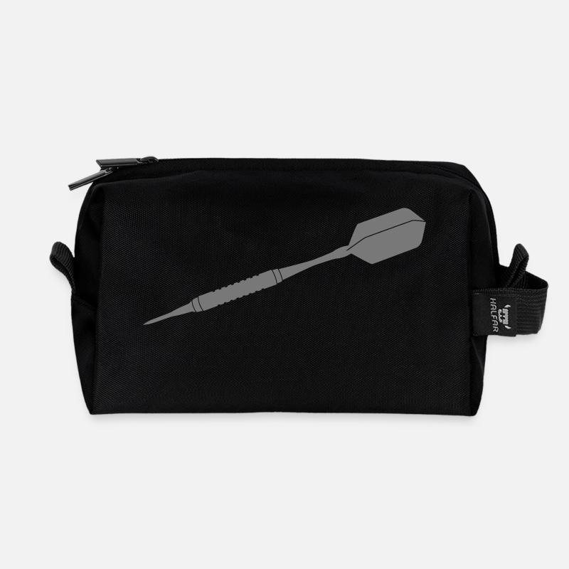Dart, Dartpfeil - Recycelte Kulturtasche - Schwarz