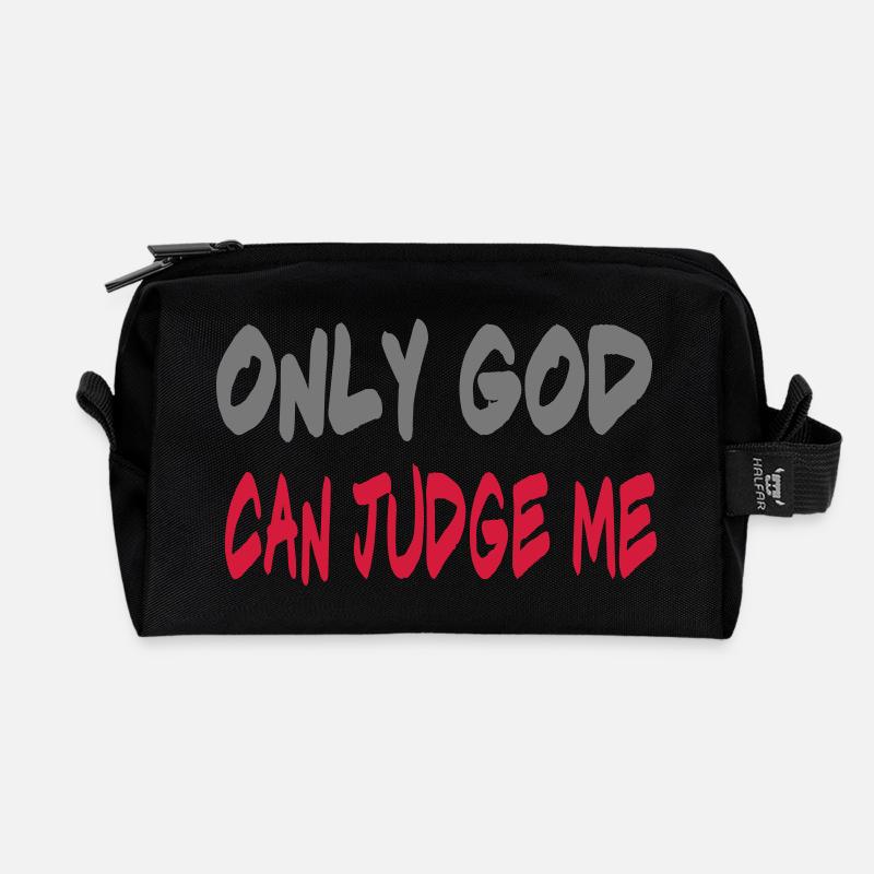 Only GOD - Recycled Toiletry Zip Bag - black