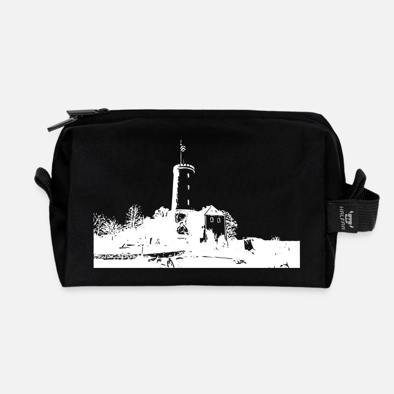 Sparrenburg Bielefeld - Recycelte Kulturtasche - Schwarz