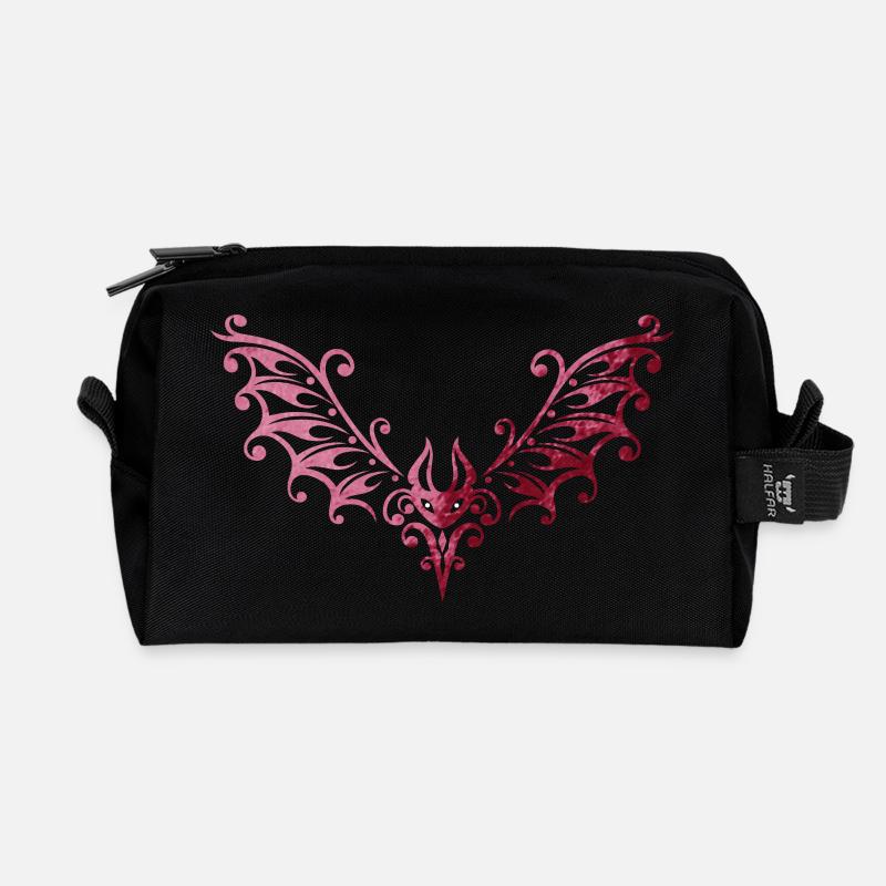 Fledermaus Fledermäuse Vampir - Recycelte Kulturtasche - Schwarz